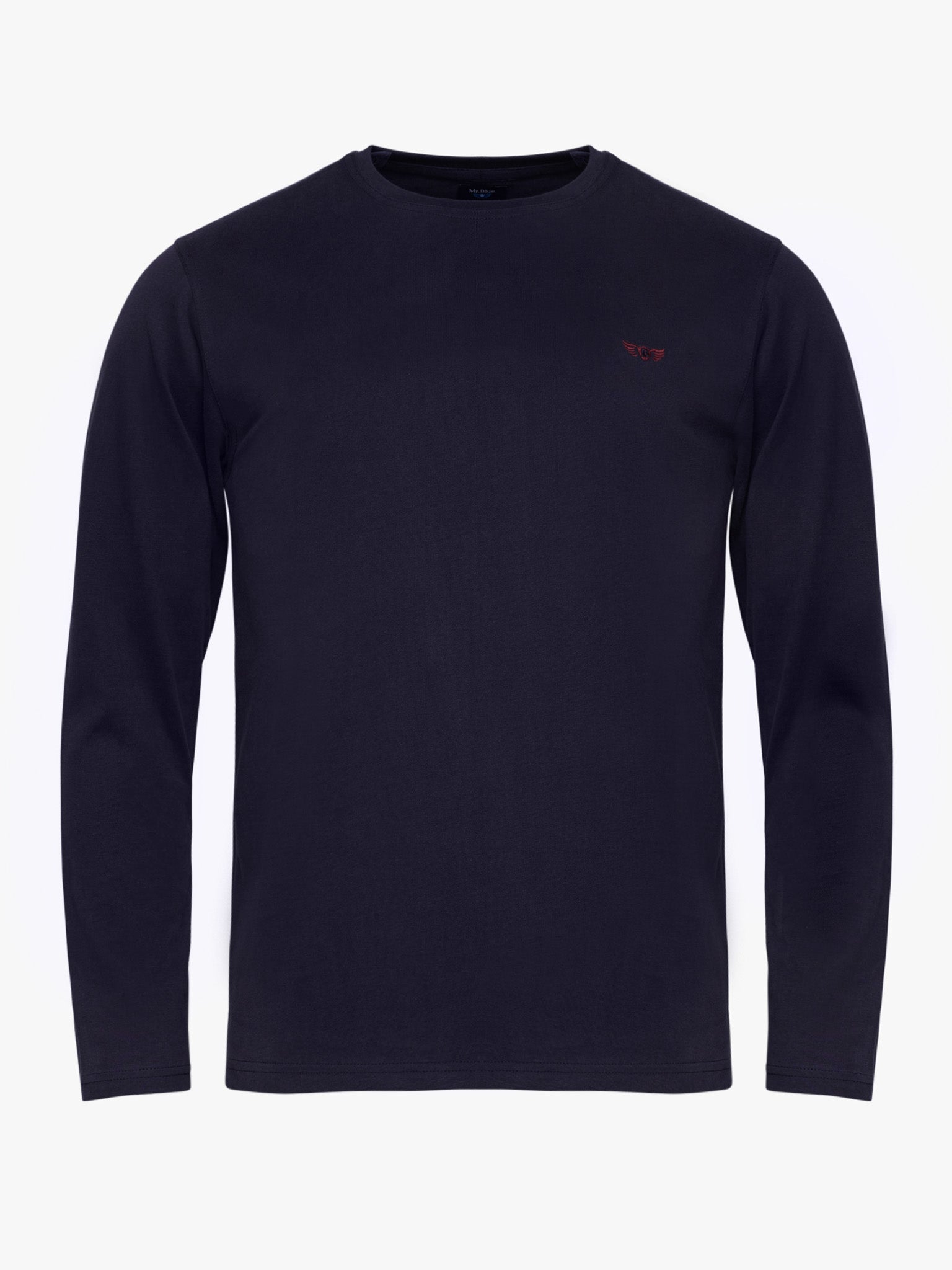BLUE COTTON T-SHIRT LONG SLEEVE REGULAR FIT MR. BLUE