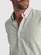 CAMISA ALGODÃO VERDE MANGA COMPRIDA REGULAR FIT MR. BLUE