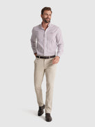 CALÇAS ALGODÃO BEGES SLIM FIT MR. BLUE