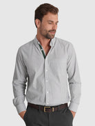 CAMISA ALGODÃO VERDE MANGA COMPRIDA REGULAR FIT MR. BLUE