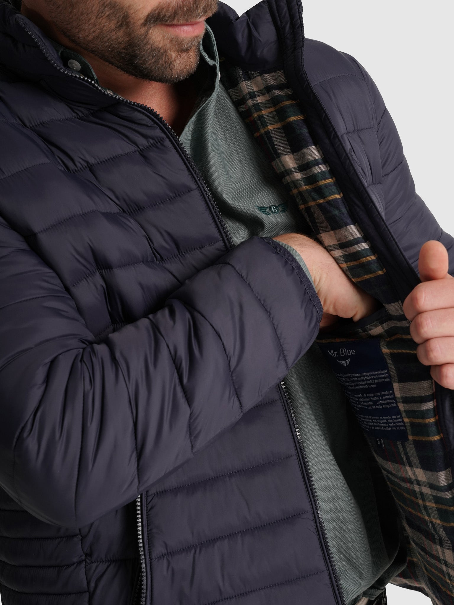 BLUSÃO ACOLCHOADO AZUL MR. BLUE