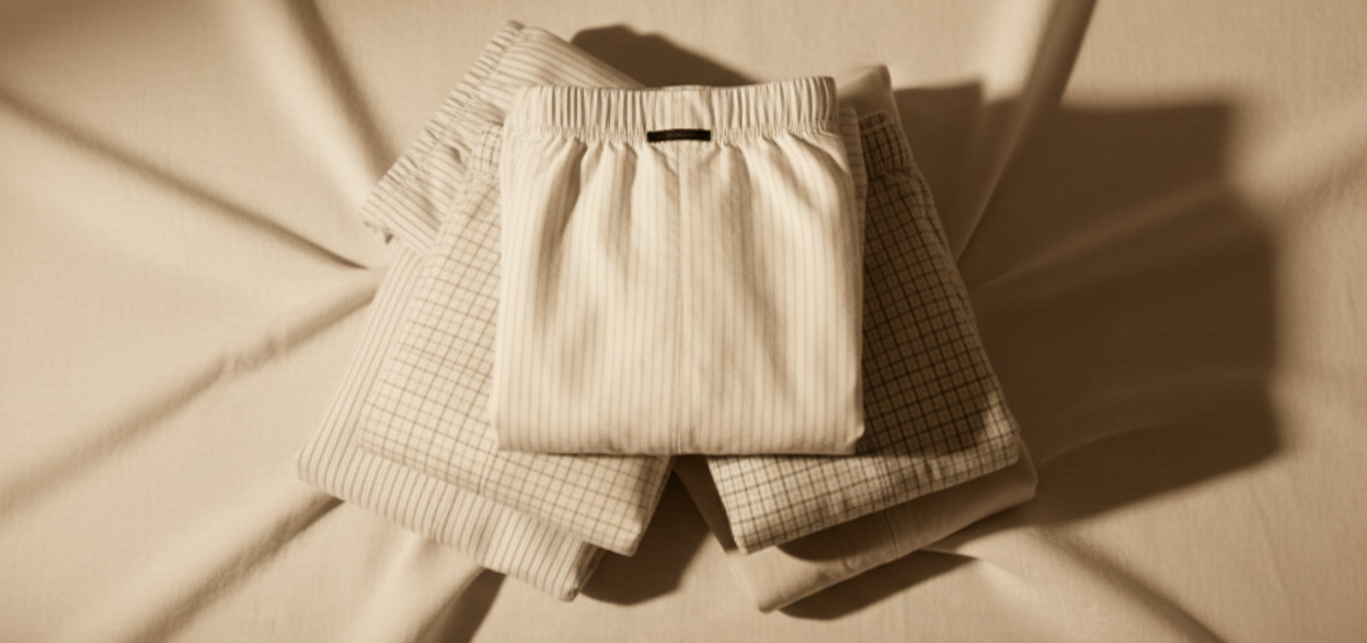 Banner Boxers Empilhados Vista de Cima