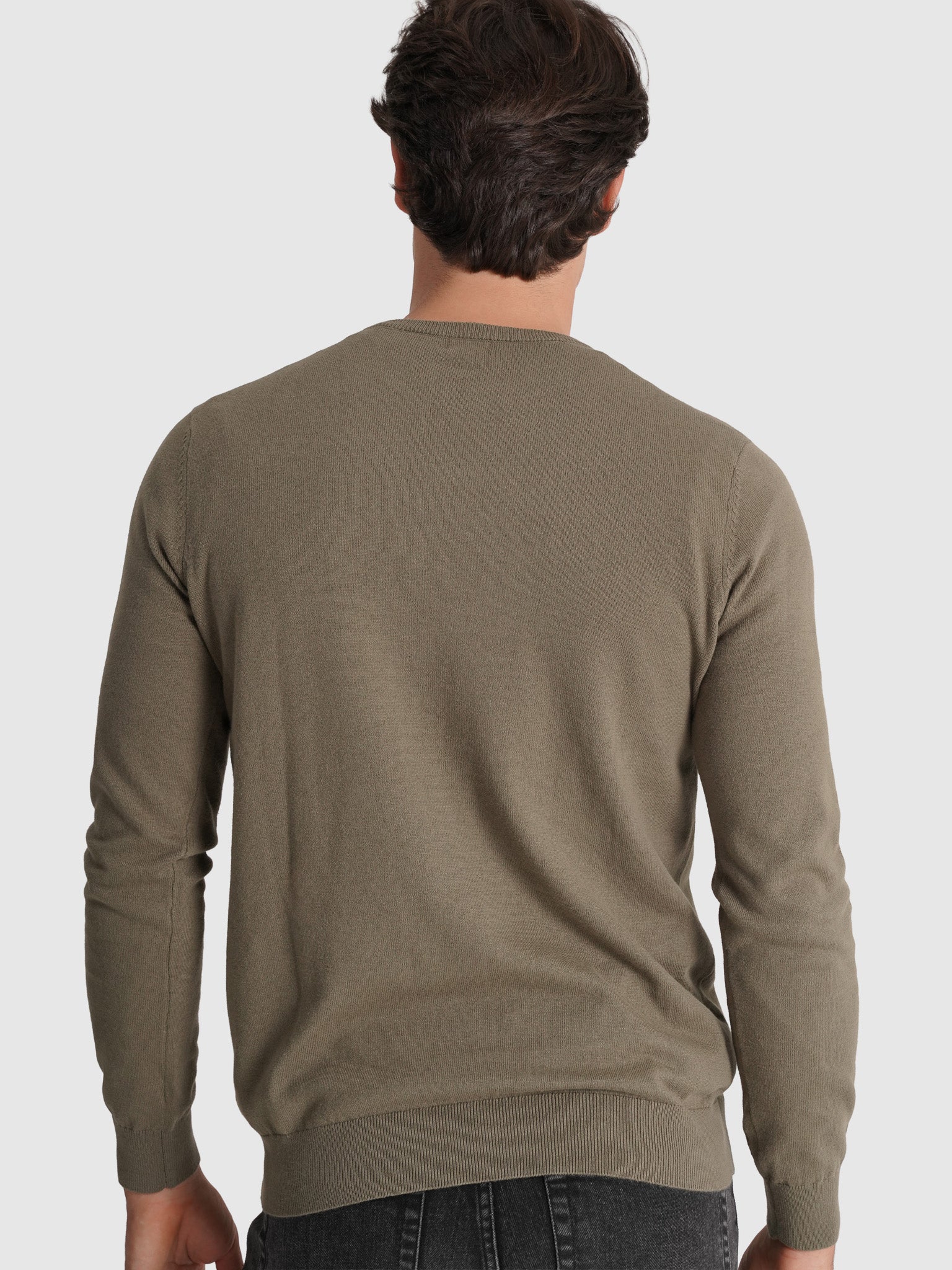 JERSEY DE CASHMERE VERDE MANGA LARGA REGULAR FIT MR. AZUL
