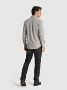 CAMISA ALGODÃO VERDE MANGA COMPRIDA REGULAR FIT MR. BLUE