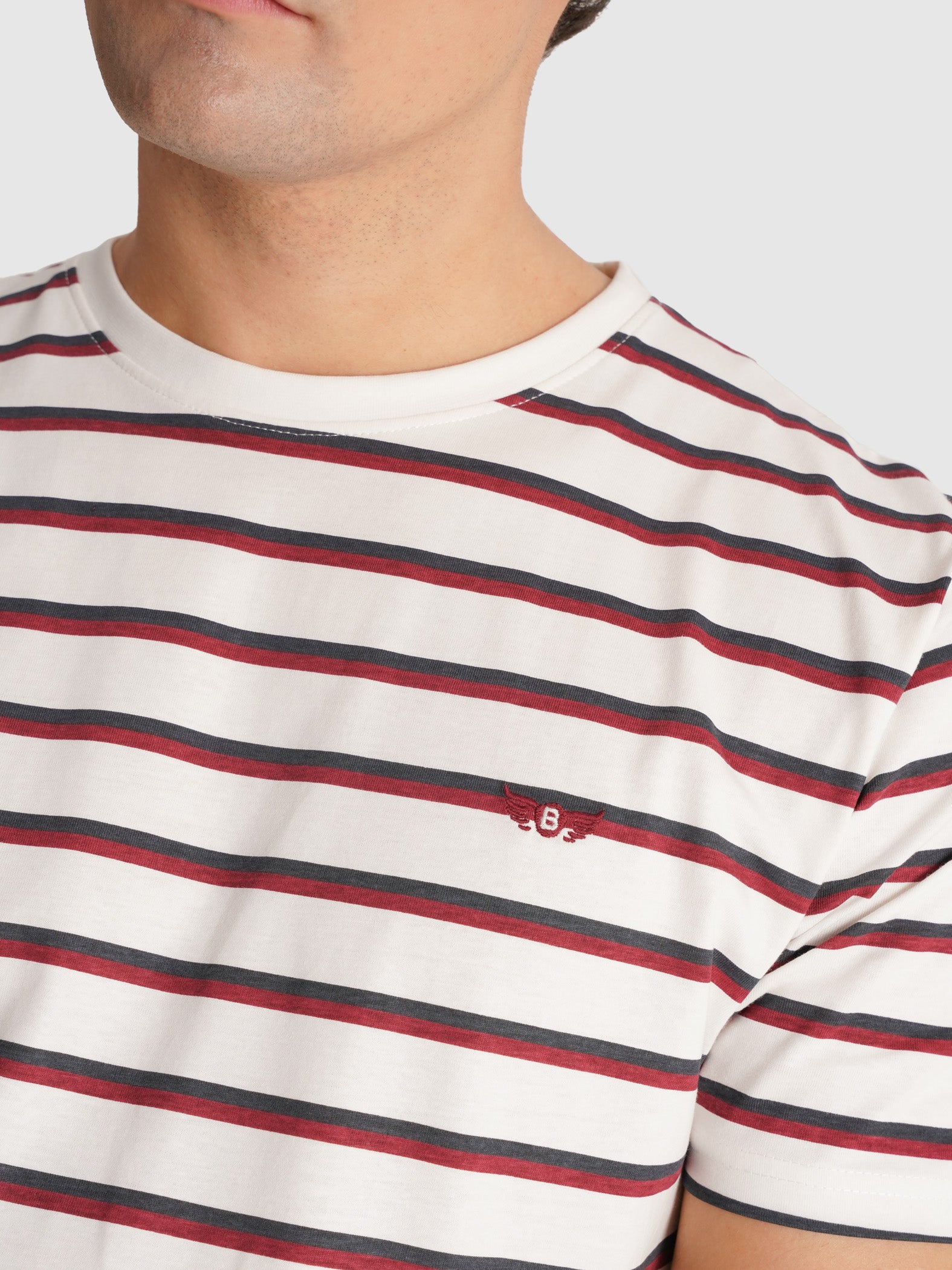 T-SHIRT ALGODÃO BRANCA MANGA CURTA REGULAR FIT MR. BLUE