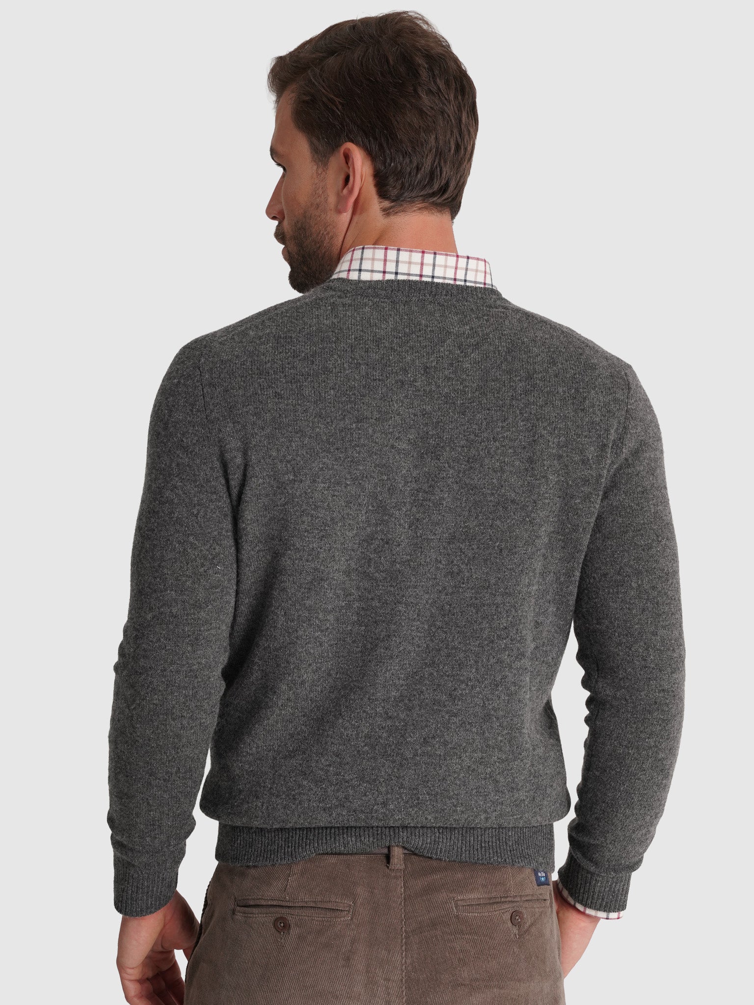 PULLOVER LÃ CINZENTO MANGA COMPRIDA REGULAR FIT MR. BLUE