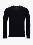 PULLOVER LÃ AZUL COM COTOVELEIRA REGULAR FIT MR. BLUE