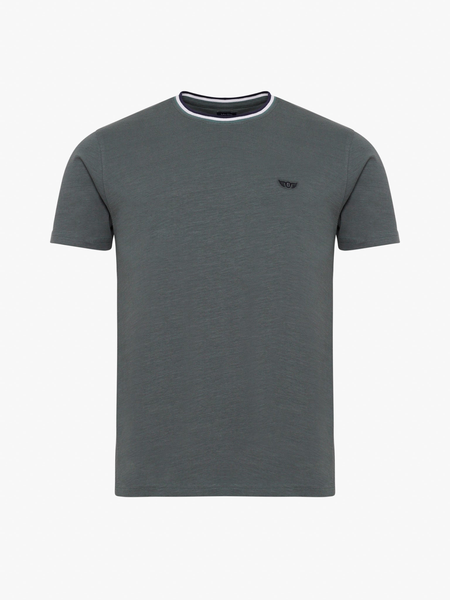CAMISETA ALGODÓN VERDE MANGA CORTA REGULAR FIT MR. AZUL