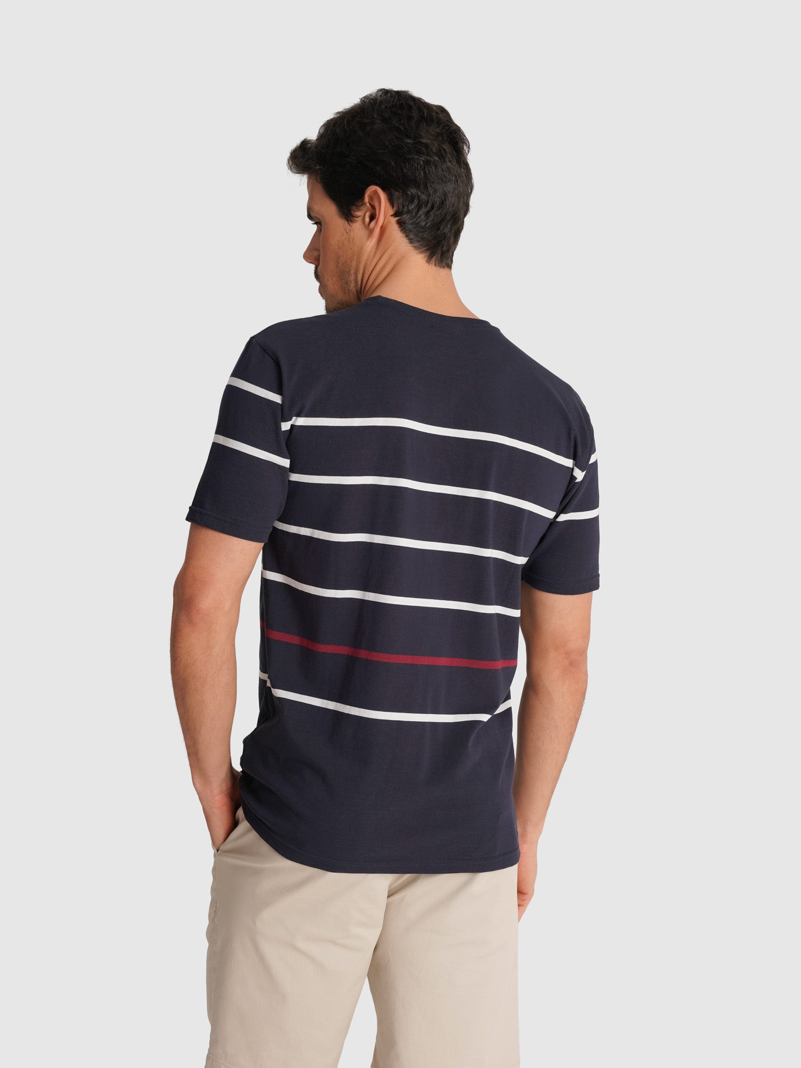 T-SHIRT ALGODÃO AZUL MANGA CURTA REGULAR FIT MR. BLUE