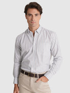 CAMISA ALGODÃO AZUL MANGA COMPRIDA REGULAR FIT MR. BLUE