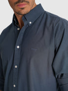 CAMISA TENCEL AZUL MANGA COMPRIDA REGULAR FIT MR. BLUE