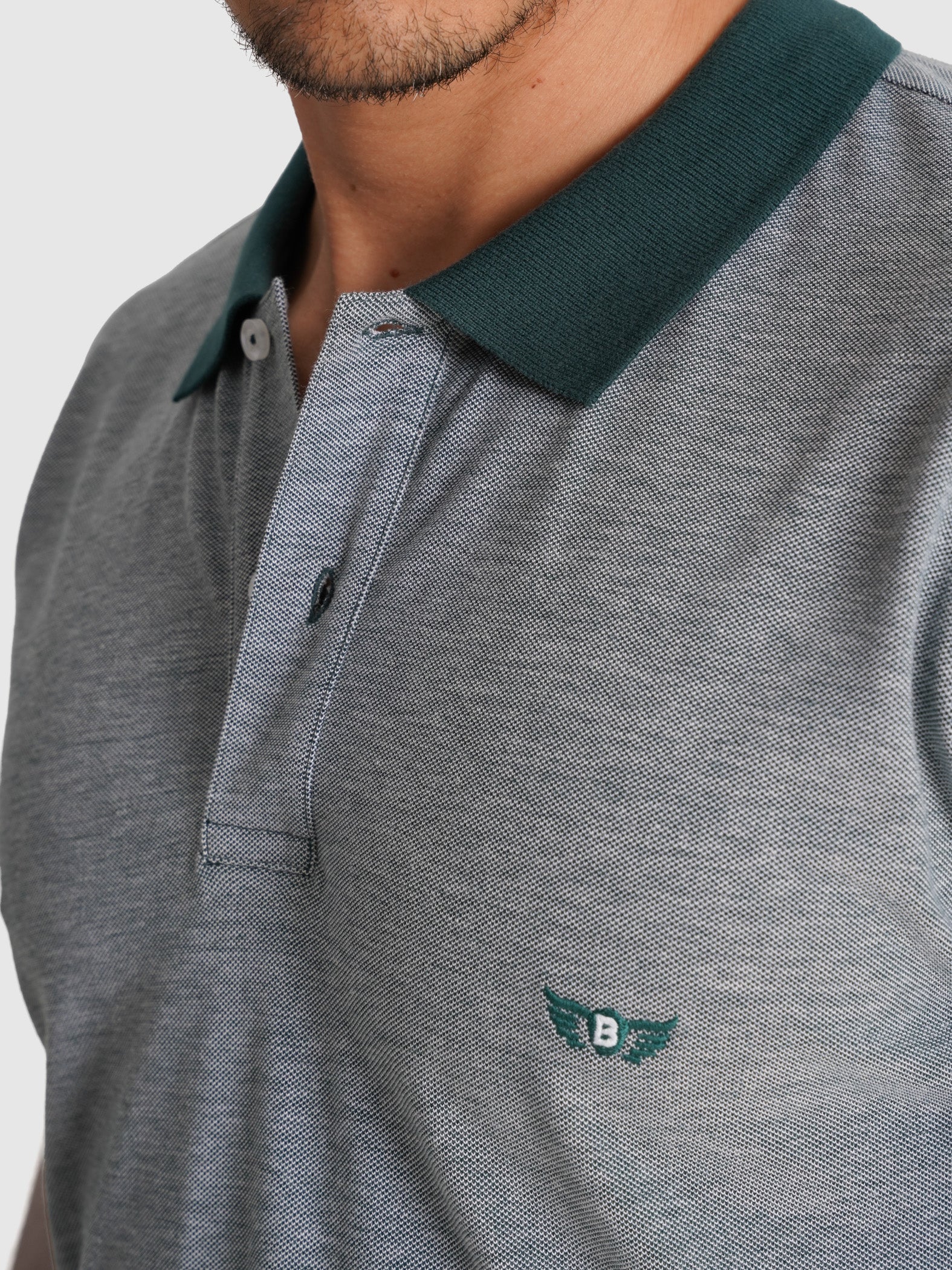 POLO PIQUET VERDE MANGA CURTA REGULAR FIT MR. BLUE