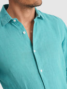 CAMISA AZUL MANGA COMPRIDA TAILORED FIT MARK BELLUCCI