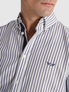 Camisa Algodão Azul Manga Comprida Regular Fit Mr. Blue