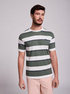 CAMISETA ALGODÓN VERDE MANGA CORTA REGULAR FIT MR. AZUL