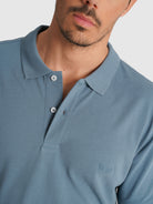 POLO PIQUET AZUL MANGA CURTA TAILORED FIT MR. BLUE