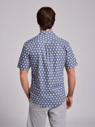 Camisa Algodão Azul Manga Curta Regular Fit Mr. Blue