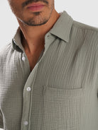 CAMISA VERDE MANGA CURTA REGULAR FIT MR. BLUE