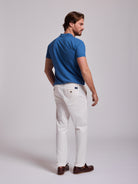 PANTALÓN DE ALGODÓN BLANCO REGULAR FIT MR. AZUL