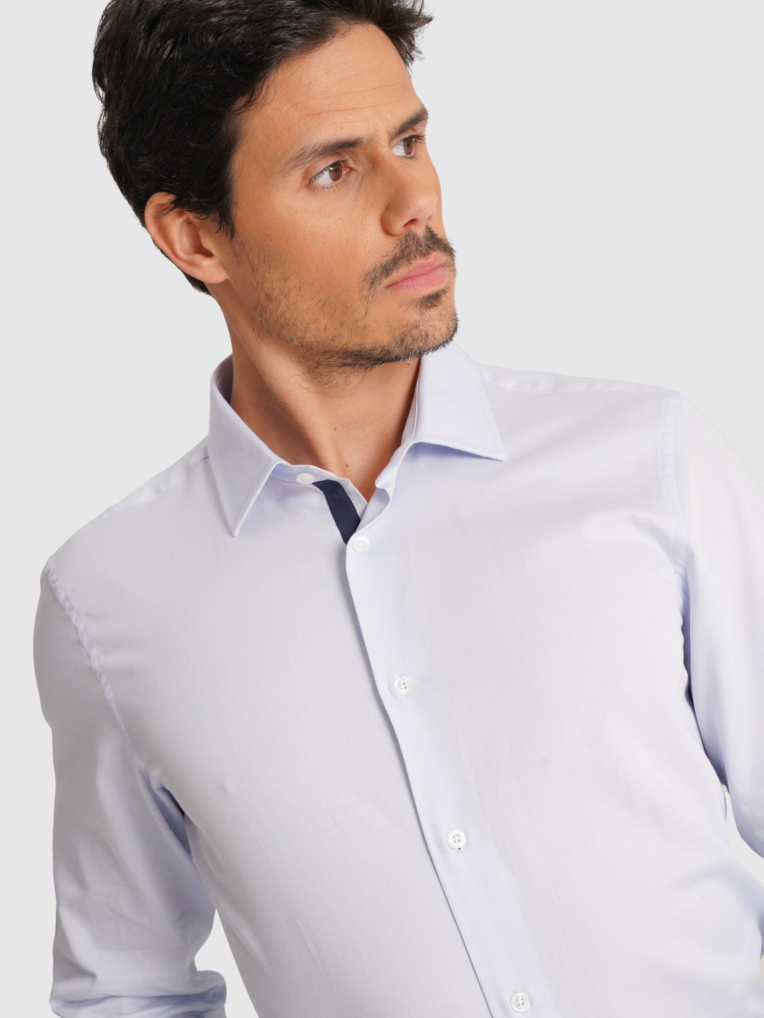 CAMISA AZUL MANGA COMPRIDA SLIM FIT MR. BLUE