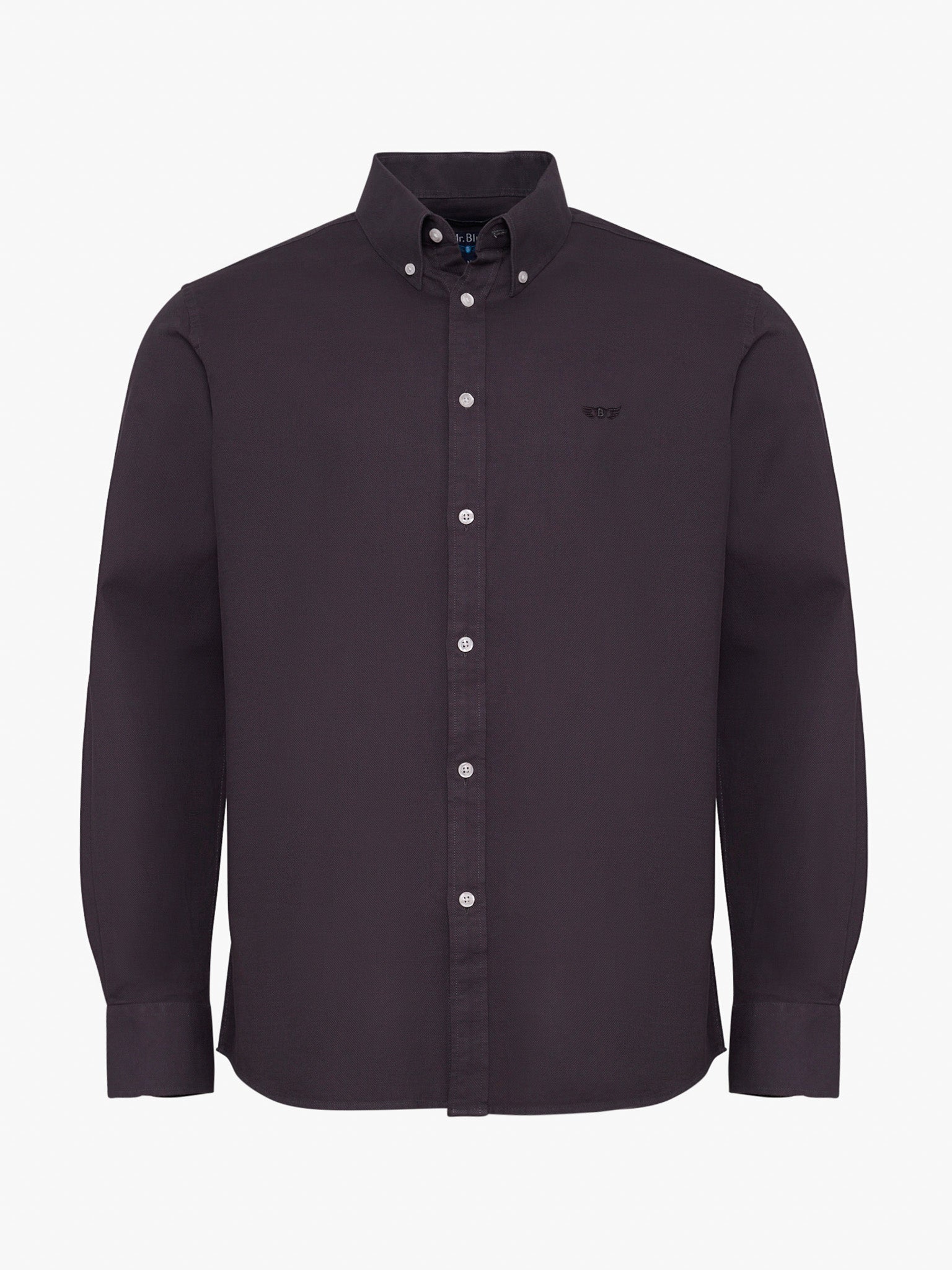 Camisa Algodão Azul Manga Comprida Regular Fit Mr. Blue