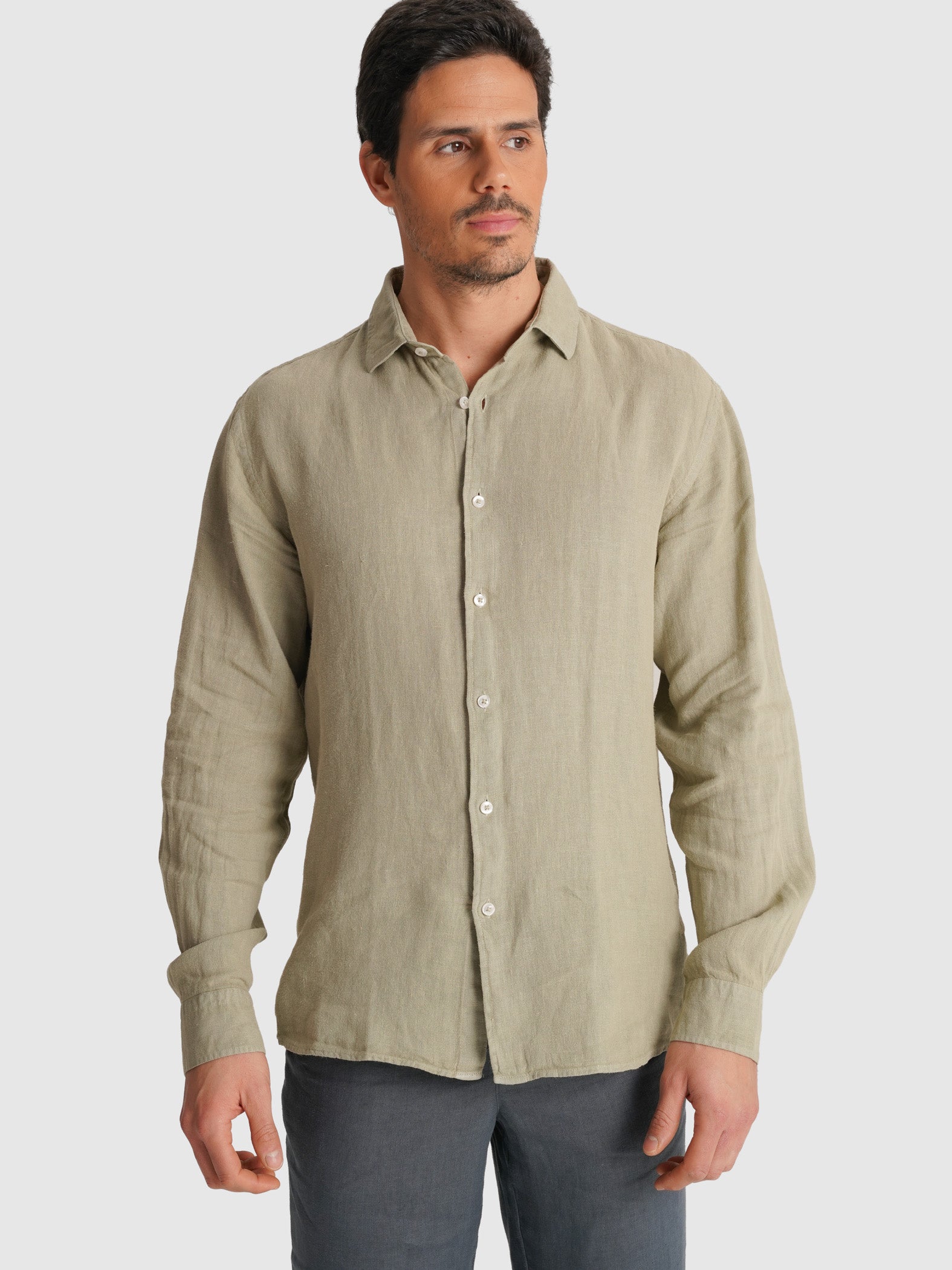 CAMISA VERDE MANGA COMPRIDA TAILORED FIT MARK BELLUCCI