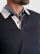 Rugbie Algodão Azul Manga Comprida Regular Fit Mr. Blue