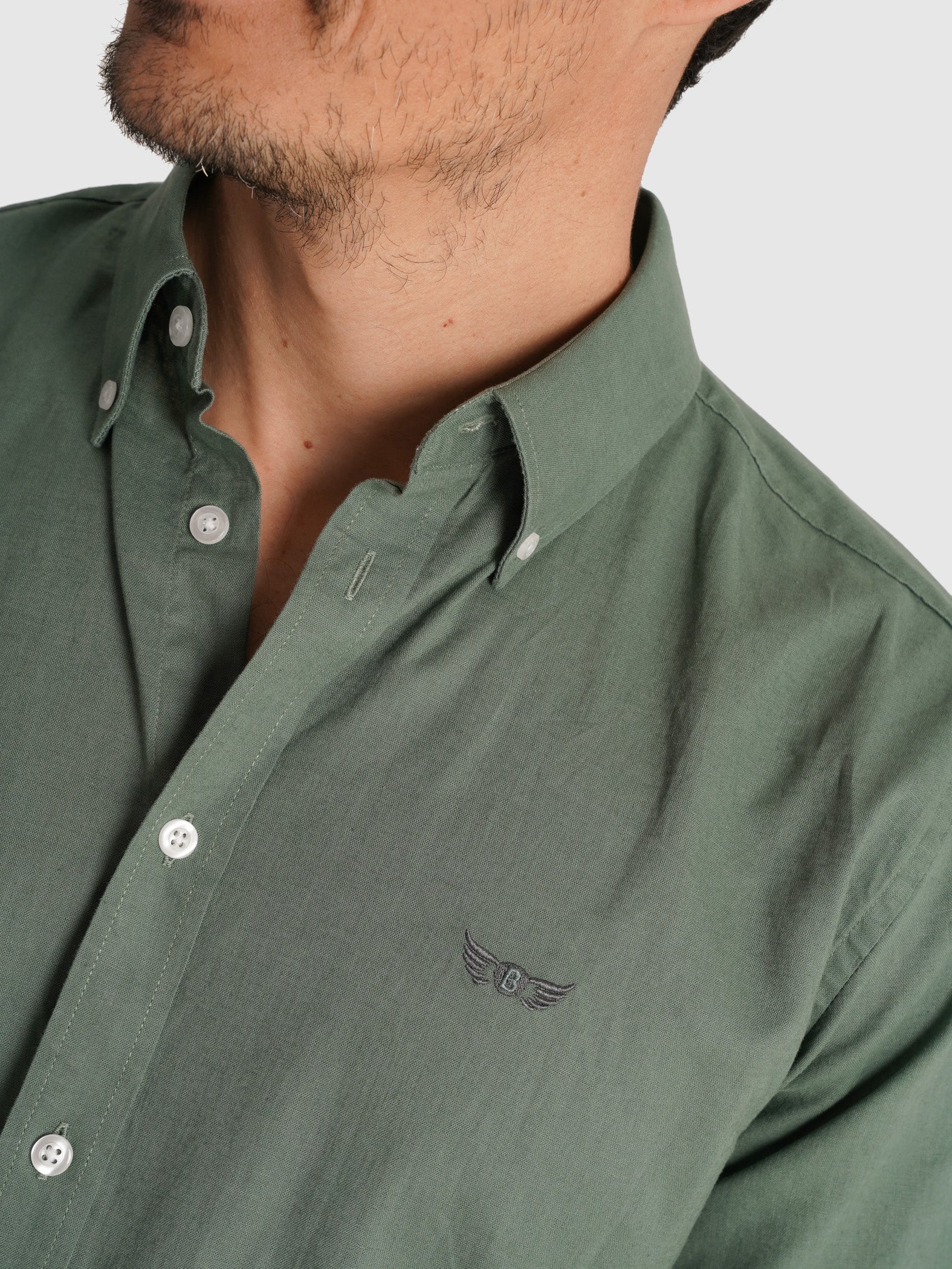 CAMISA VERDE MANGA CURTA REGULAR FIT MR. BLUE