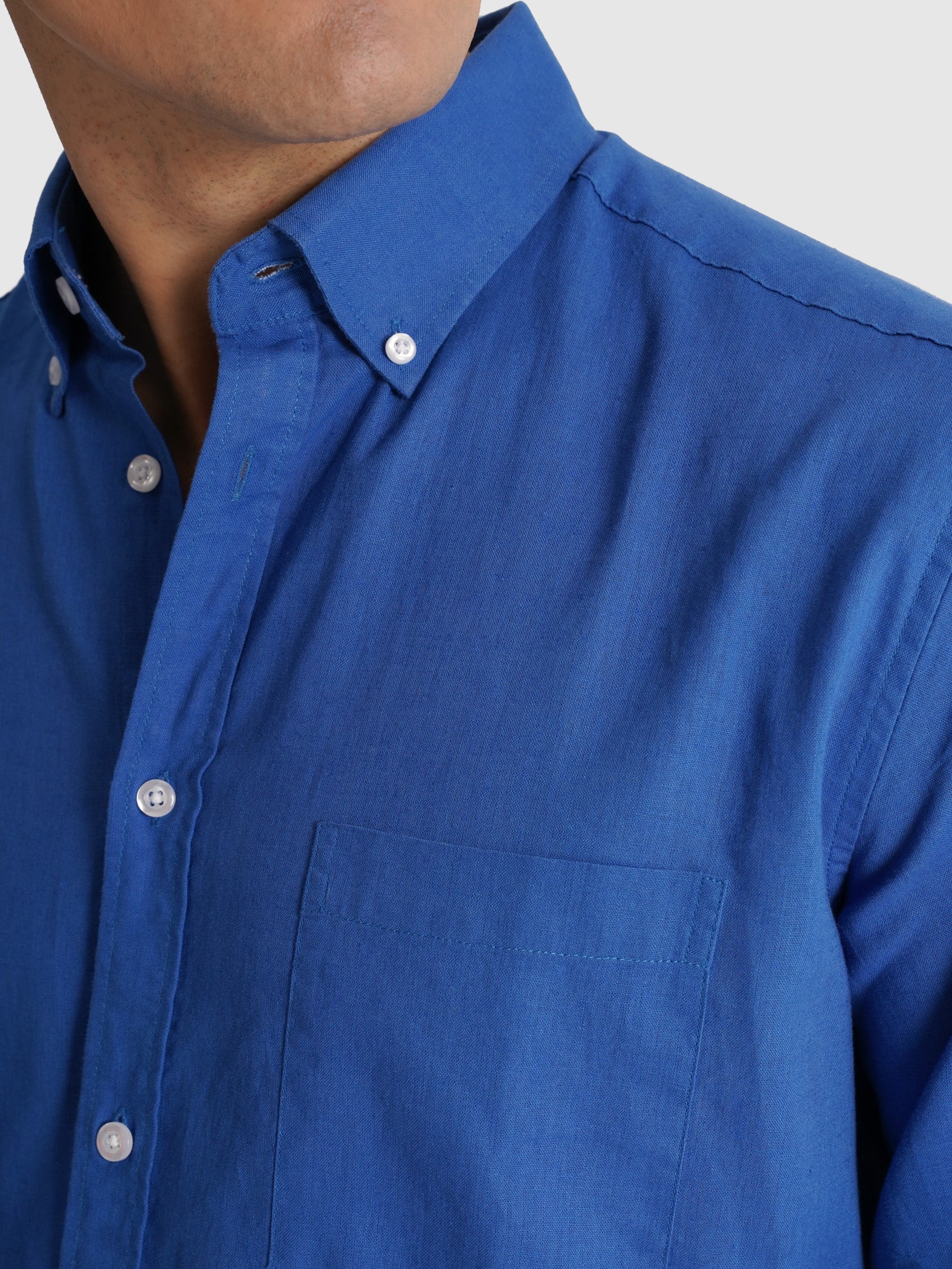 CAMISA AZUL MANGA COMPRIDA REGULAR FIT MR. BLUE