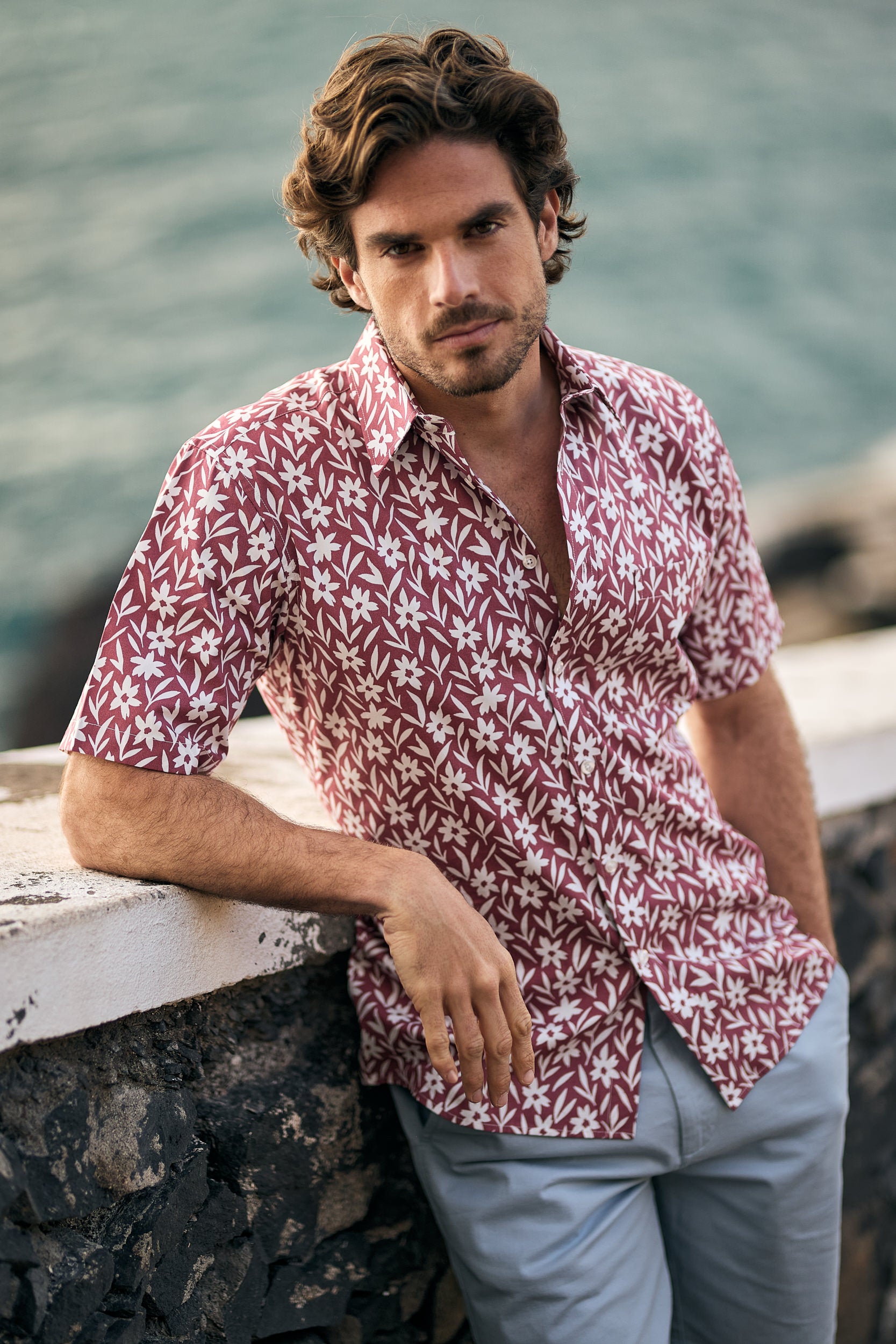 CAMISA ROSA MANGA CURTA REGULAR FIT MR. BLUE