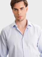BLUE SLIM FIT MR SHIRT. BLUE