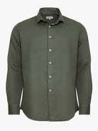 CAMISA REGULAR FIT MANGA LARGA VERDE MARK BELLUCCI