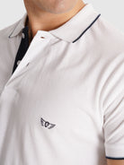 POLO PIQUET BRANCO MANGA CURTA REGULAR FIT MR. BLUE