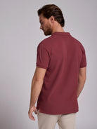RED COTTON POLO SHORT SLEEVE REGULAR FIT MARK BELLUCCI