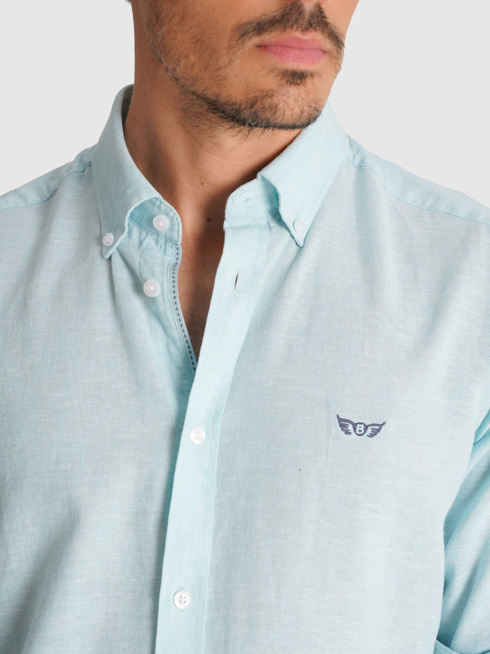 CAMISA AZUL MANGA COMPRIDA REGULAR FIT MR. BLUE