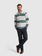 Rugbie Algodão Verde Manga Comprida Regular Fit Mr. Blue