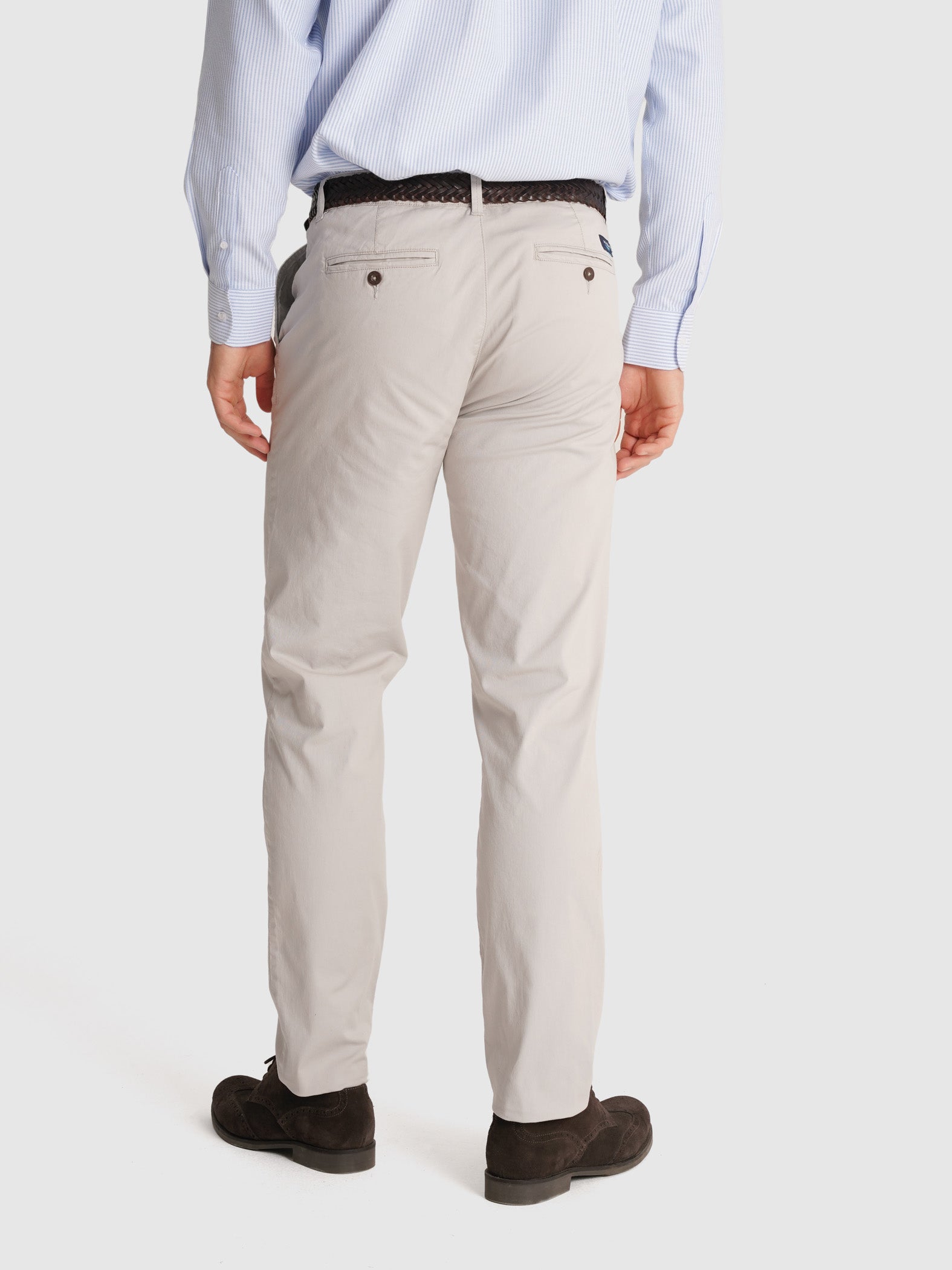 CALÇAS TWILL CINZENTAS REGULAR FIT MR. BLUE