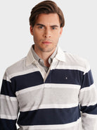 RUGBY GRIS MANGA LARGA REGULAR FIT MR. AZUL