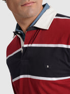 Rugbie Algodão Azul Manga Comprida Regular Fit Mr. Blue