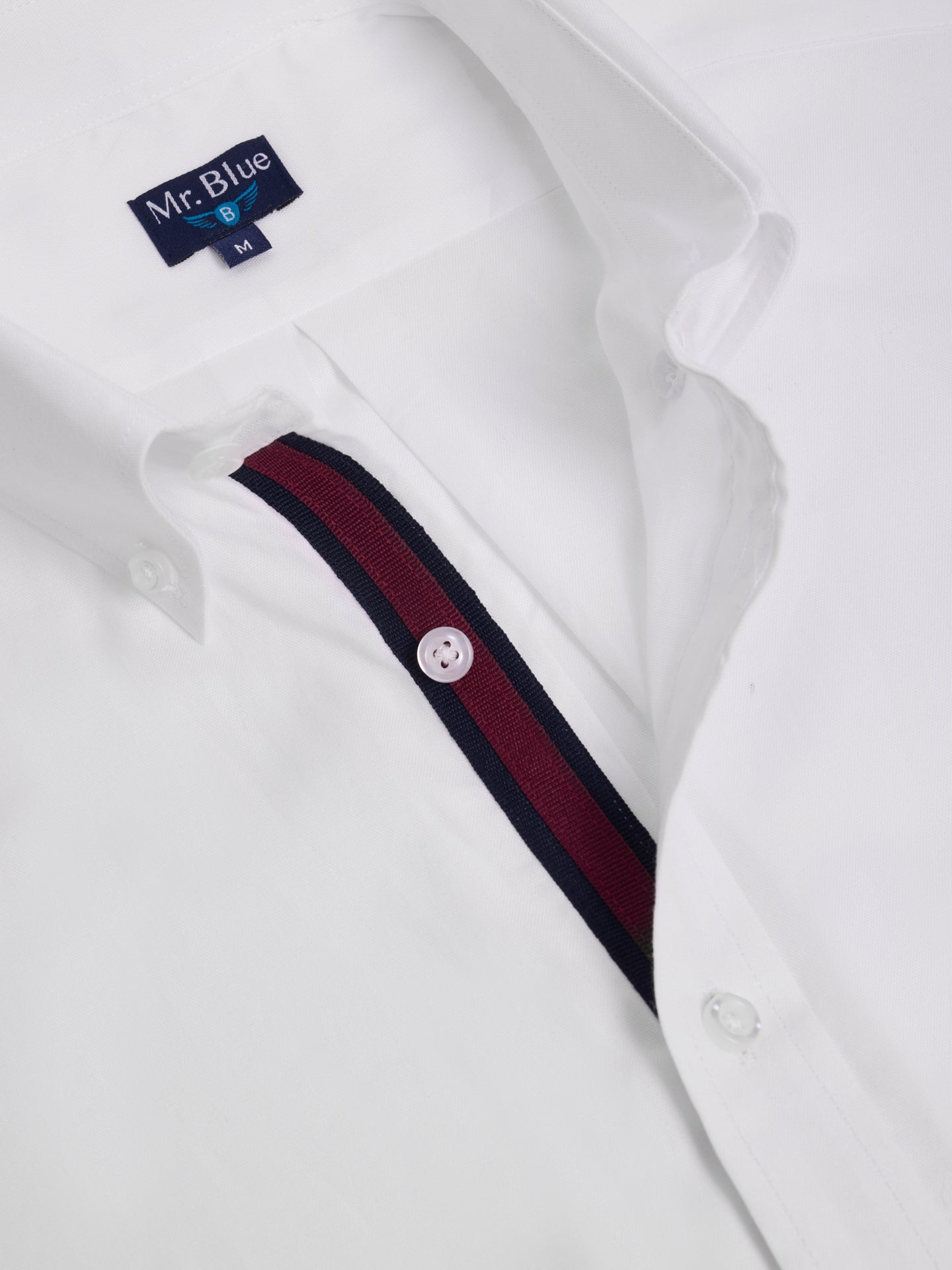 CAMISA ALGODÃO BRANCA MANGA COMPRIDA REGULAR FIT MR. BLUE