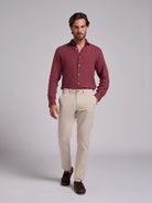 PANTALÓN REGULAR FIT DE ALGODÓN BEIGE MARK BELLUCCI
