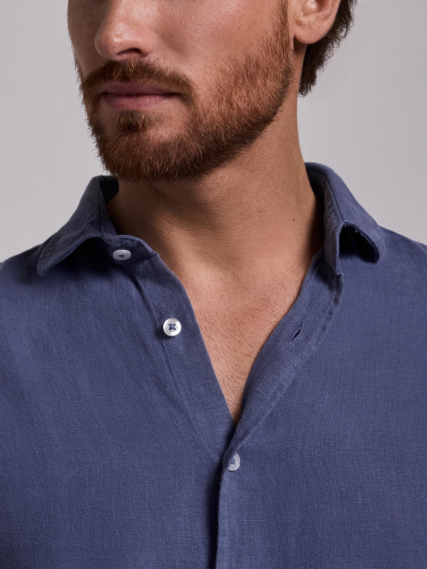 CAMISA AZUL MANGA COMPRIDA TAILORED FIT MARK BELLUCCI