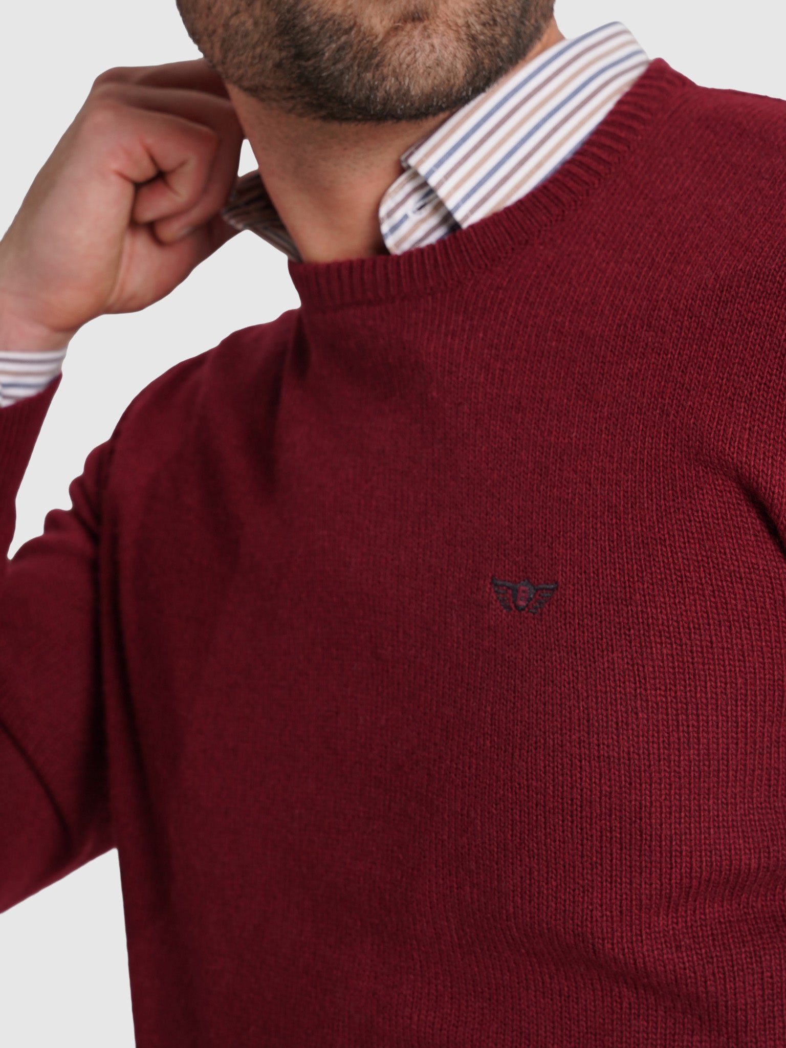 Pullover Lã Vermelho Manga Comprida Regular Fit Mr. Blue