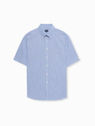 BLUE POPPLINE SHIRT SHORT SLEEVE REGULAR FIT MR. BLUE