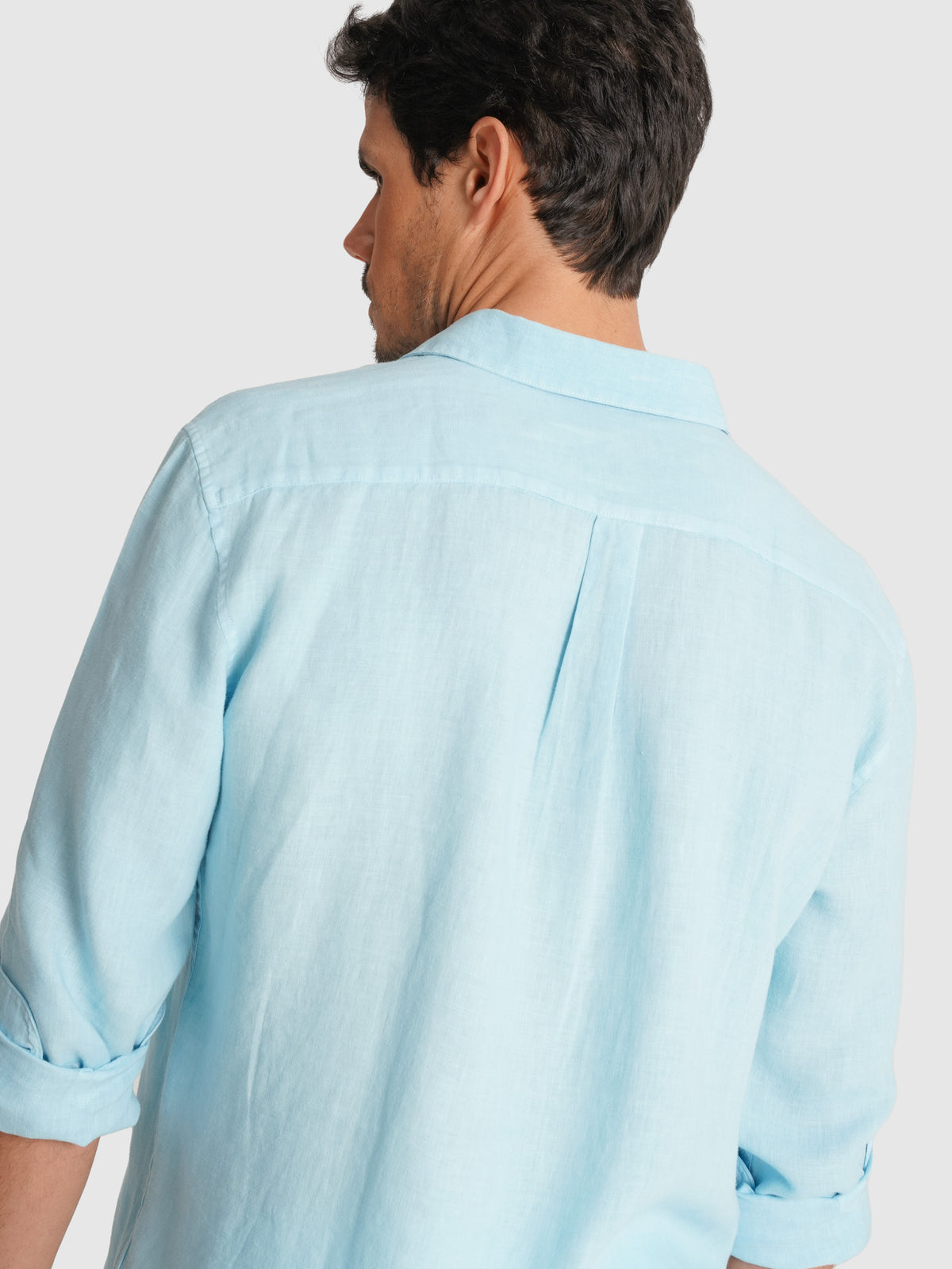 CAMISA LINHO TAILORED FIT AZUL LISA MARK BELLUCCI