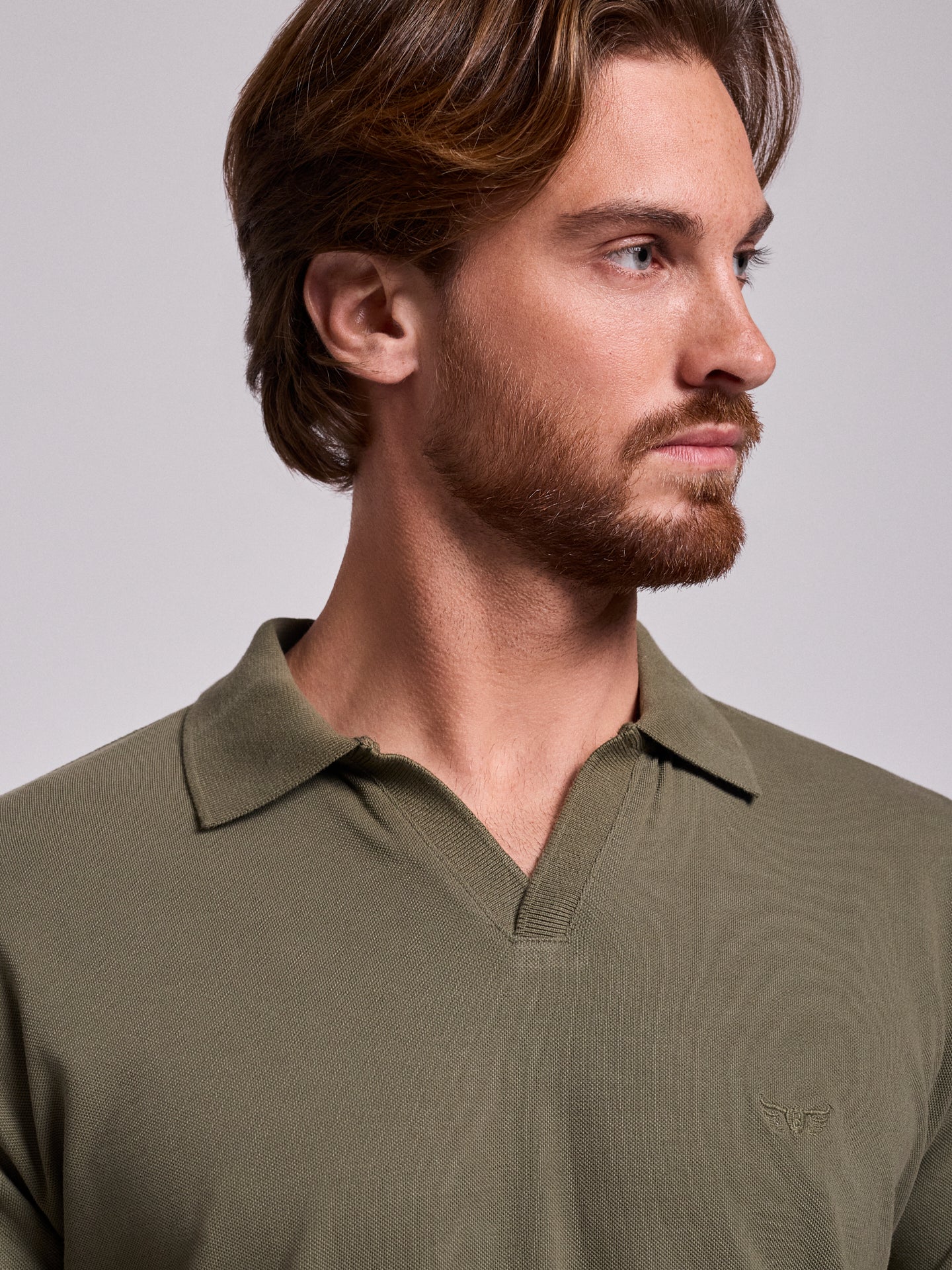 POLO ALGODÃO VERDE MANGA CURTA REGULAR FIT MR. BLUE