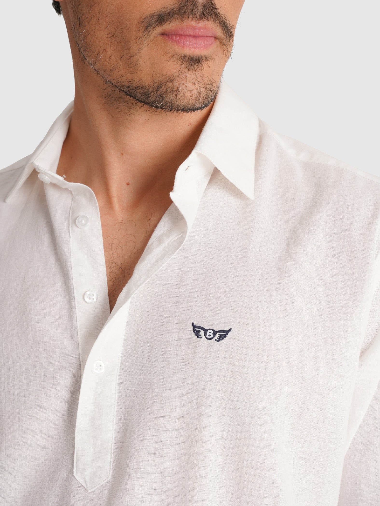 CAMISA BRANCA MANGA COMPRIDA REGULAR FIT MR. BLUE