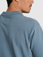 POLO PIQUET AZUL MANGA CURTA TAILORED FIT MR. BLUE