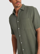 CAMISA VERDE MANGA CURTA REGULAR FIT MR. BLUE