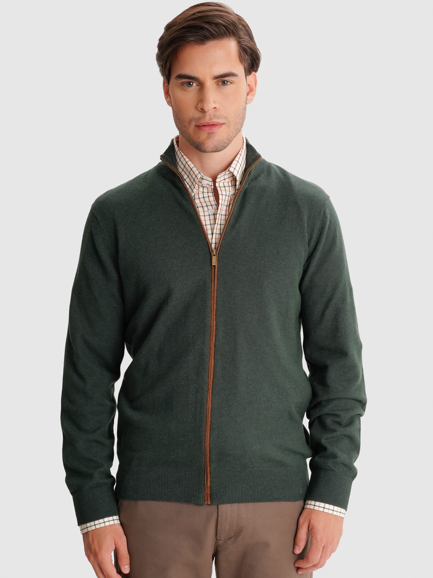 PULLOVER FINO VERDE REGULAR FIT MR. BLUE